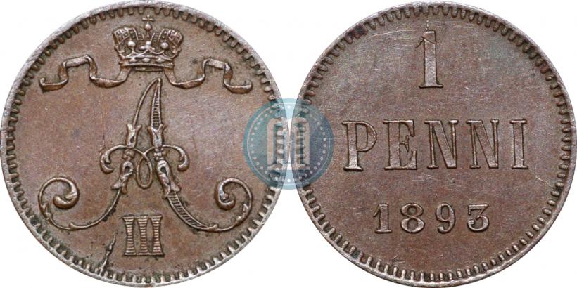 Picture 1 penni 1893 year  
