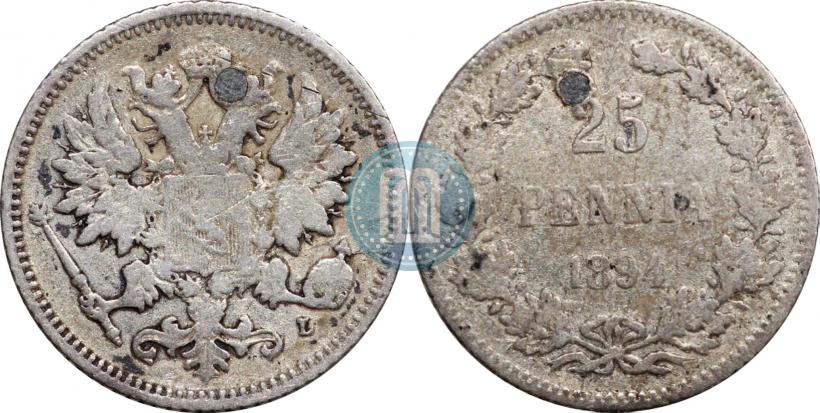 Picture 25 pennia 1894 year L 