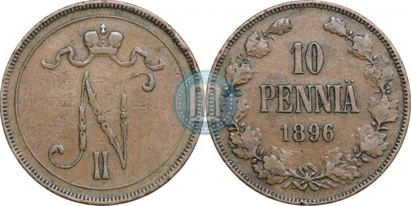 Picture 10 pennia 1896 year  