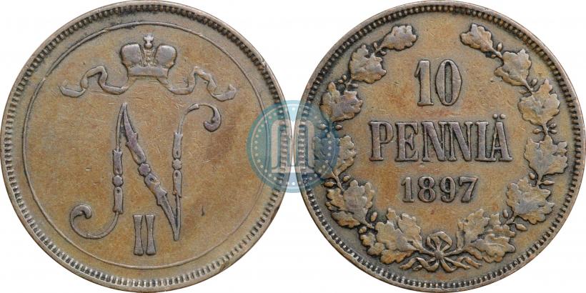 Фото 10 пенни 1897 года  