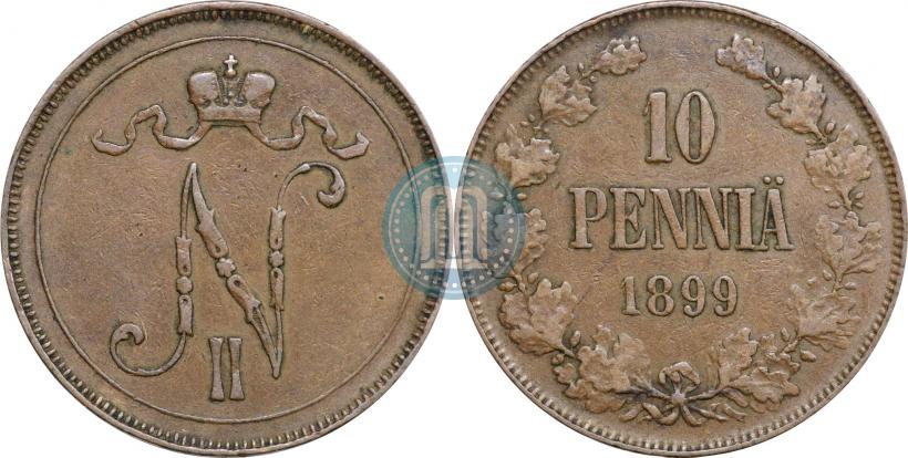 Picture 10 pennia 1899 year  