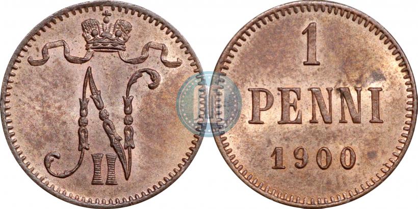 Picture 1 penni 1900 year  