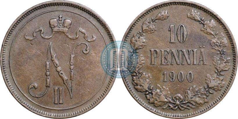Picture 10 pennia 1900 year  