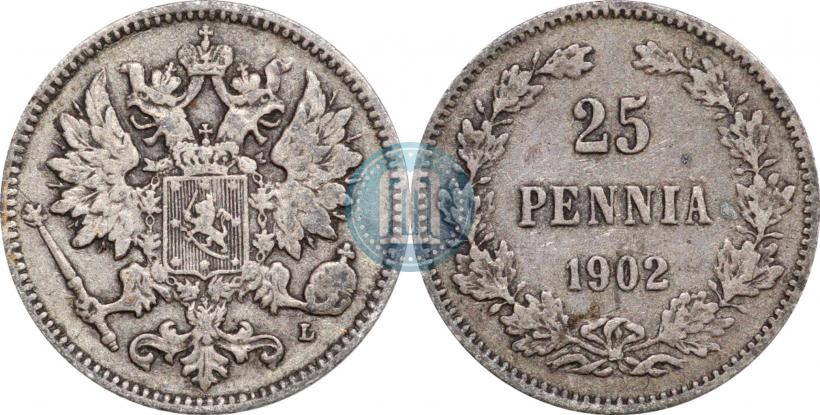 Фото 25 пенни 1902 года L 