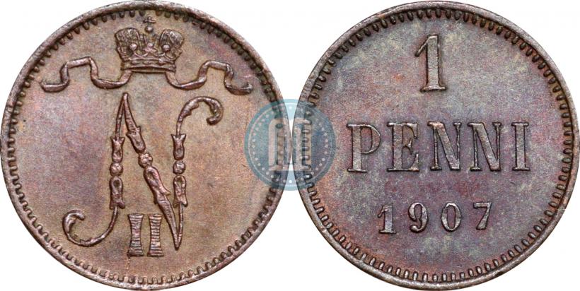 Picture 1 penni 1907 year  