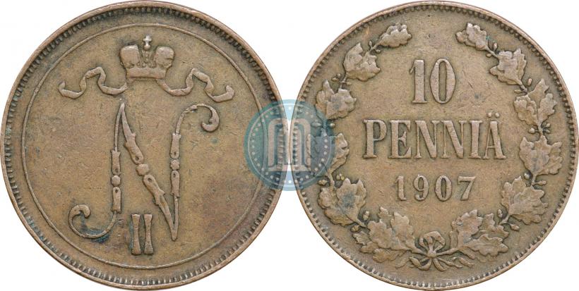 Фото 10 пенни 1907 года  