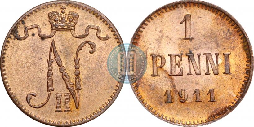 Picture 1 penni 1911 year  