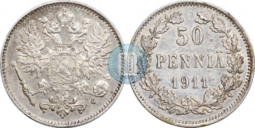 Picture 50 pennia 1911 year L 