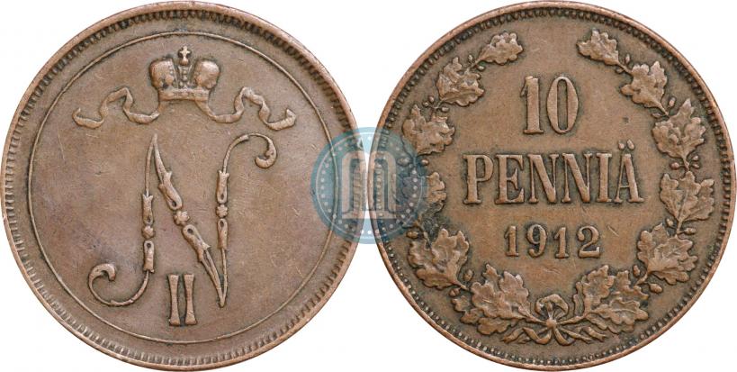 Picture 10 pennia 1912 year  