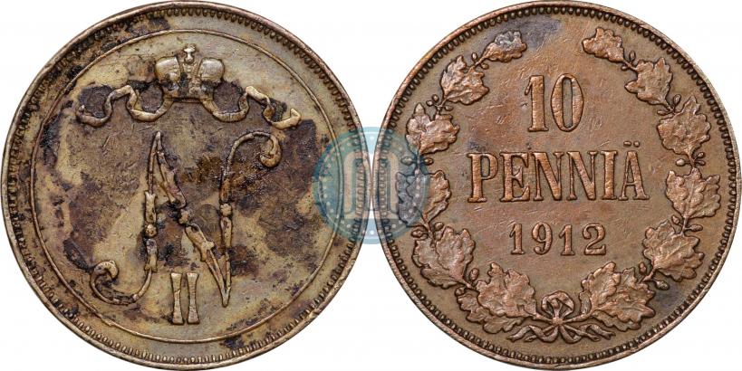 Фото 10 пенни 1912 года  