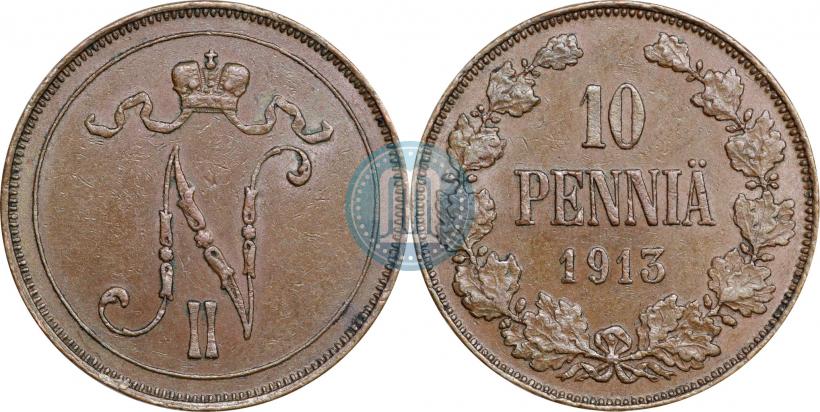Picture 10 pennia 1913 year  