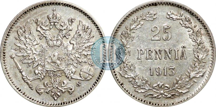 Фото 25 пенни 1913 года S 