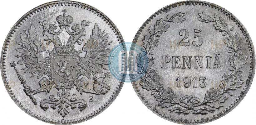 Фото 25 пенни 1913 года S 