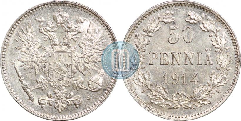 Picture 50 pennia 1914 year S 