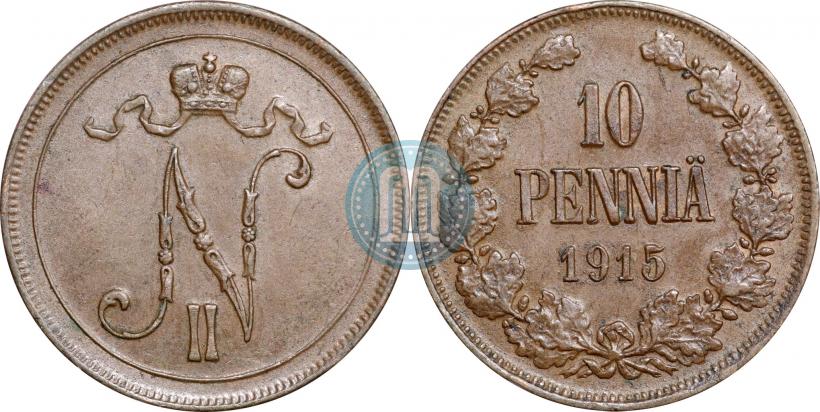 Фото 10 пенни 1915 года  