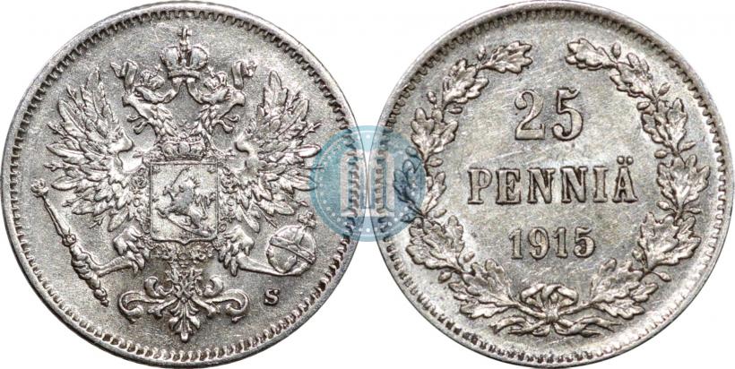 Picture 25 pennia 1915 year S 