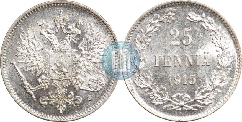 Picture 25 pennia 1915 year S 