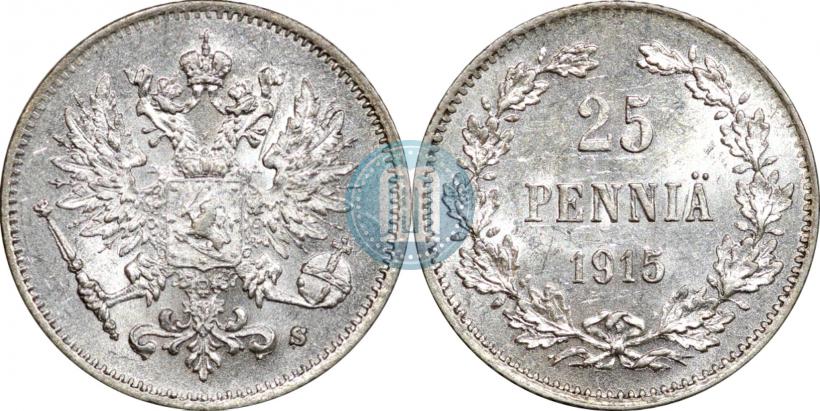 Picture 25 pennia 1915 year S 