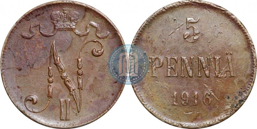 Фото 5 пенни 1916 года  