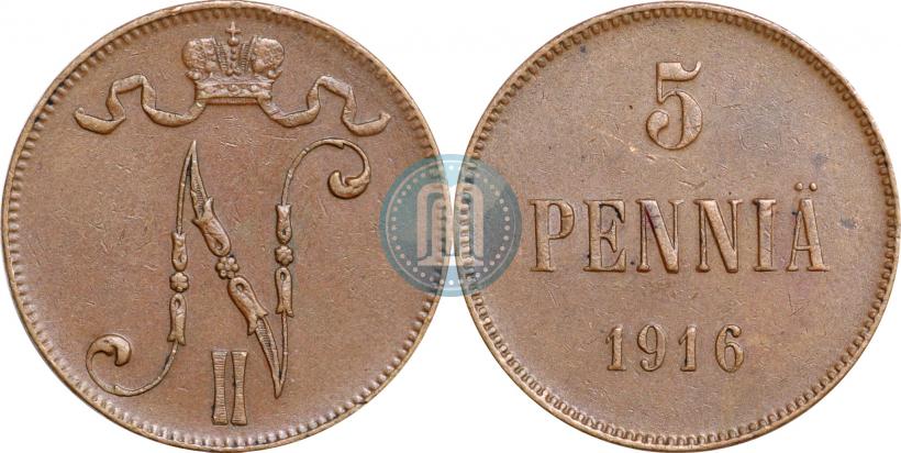 Фото 5 пенни 1916 года  