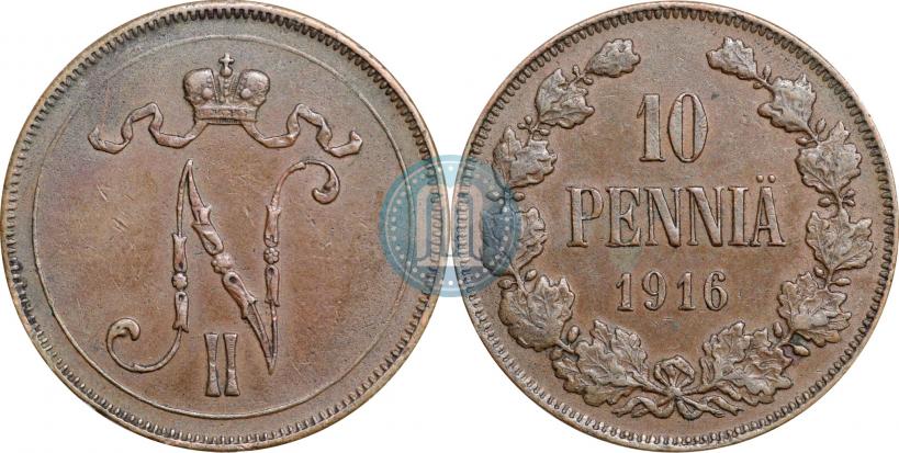 Фото 10 пенни 1916 года  