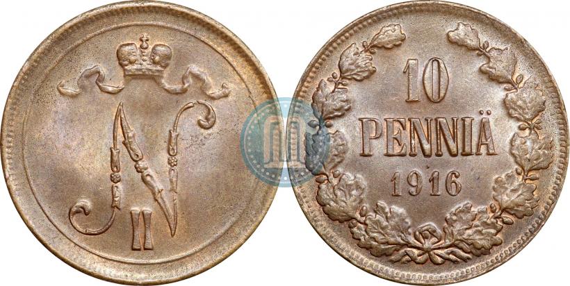 Фото 10 пенни 1916 года  