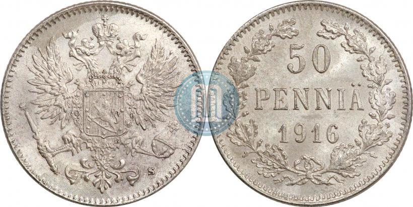 Picture 50 pennia 1916 year S 