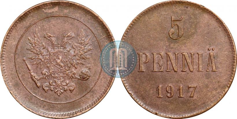 Фото 5 пенни 1917 года  