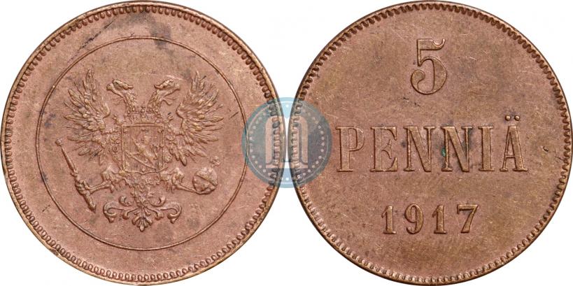 Фото 5 пенни 1917 года  