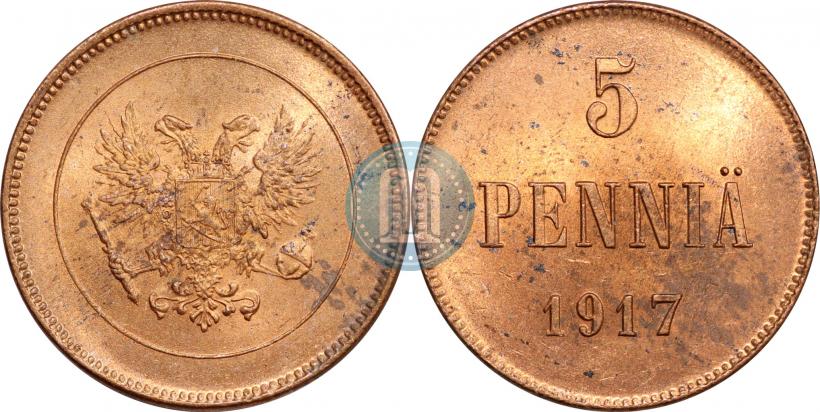 Фото 5 пенни 1917 года  
