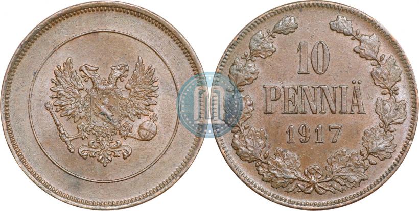 Picture 10 pennia 1917 year  