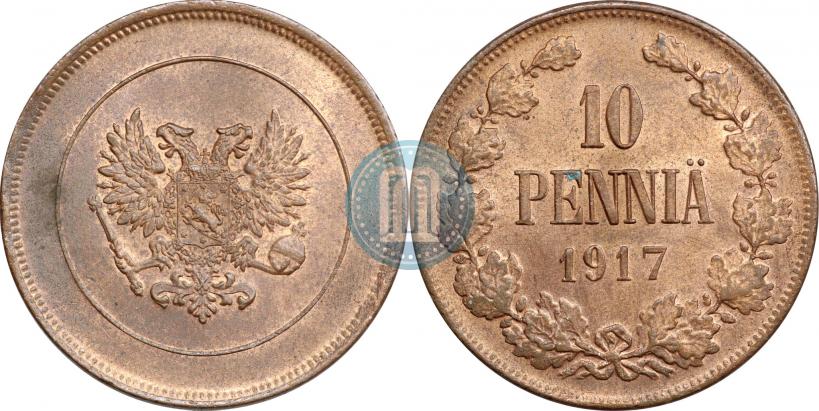 Picture 10 pennia 1917 year  