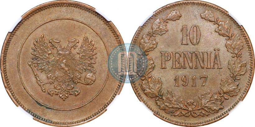 Picture 10 pennia 1917 year  