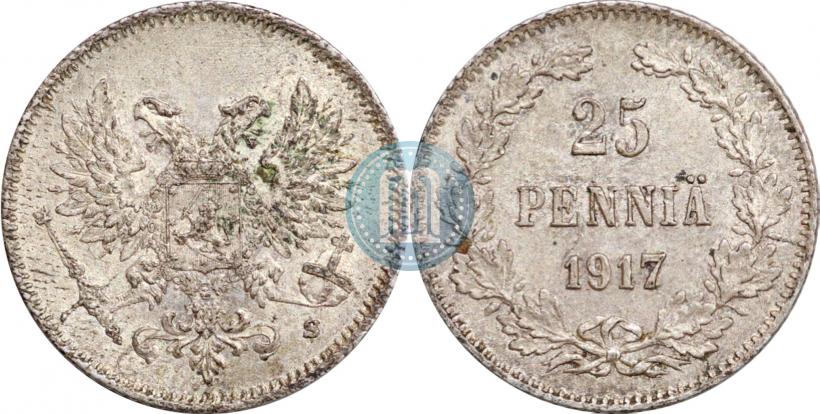 Picture 25 pennia 1917 year S 