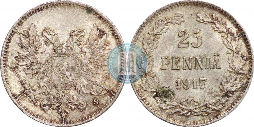 Picture 25 pennia 1917 year S 