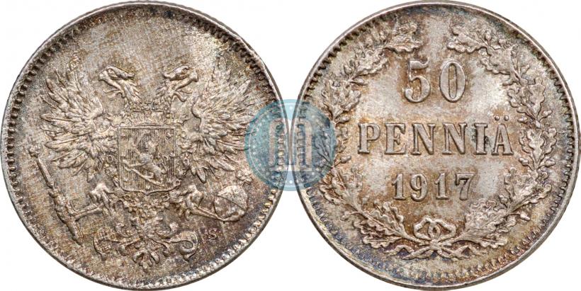 Picture 50 pennia 1917 year S 