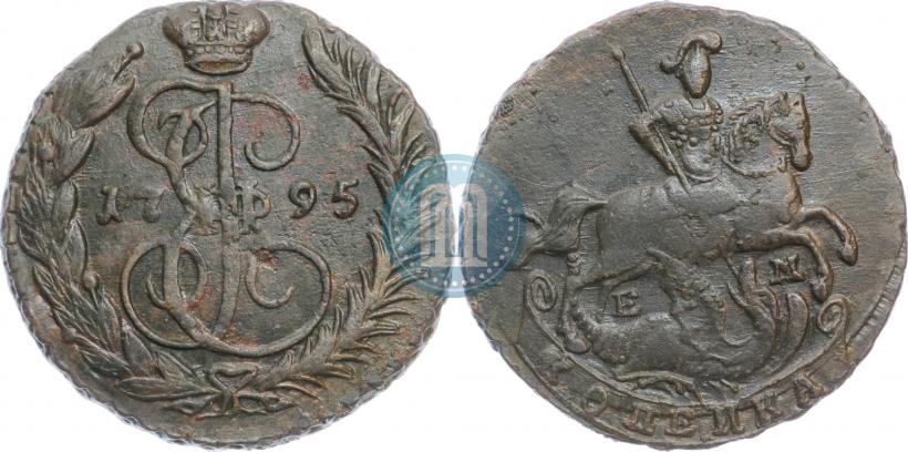 Picture 1 kopeck 1795 year ЕМ 