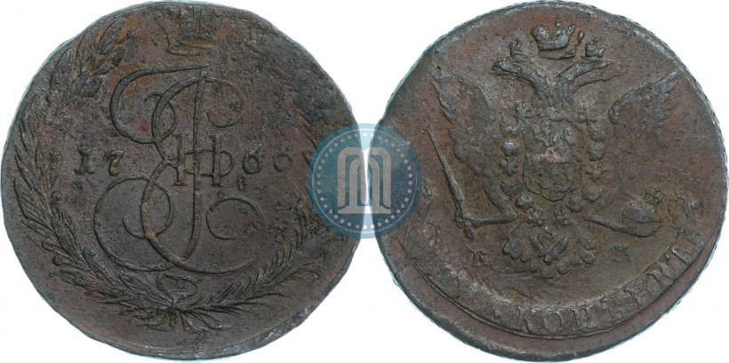 Фото 5 копеек 1766 года ЕМ 
