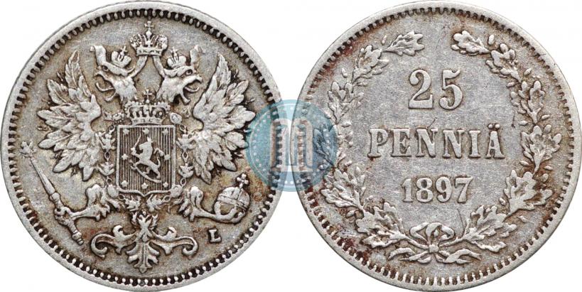 Picture 25 pennia 1897 year L 