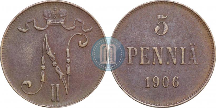 Фото 5 пенни 1906 года  