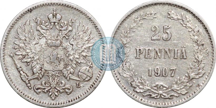Фото 25 пенни 1907 года L 