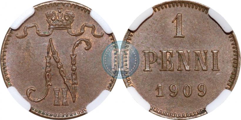 Picture 1 penni 1909 year  