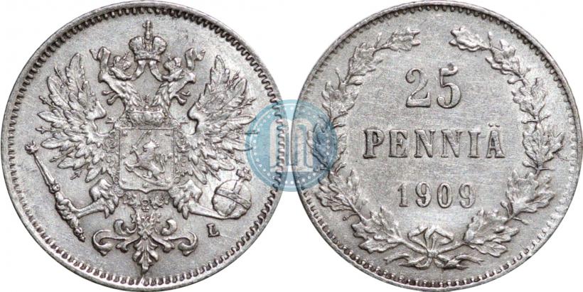 Фото 25 пенни 1909 года L 