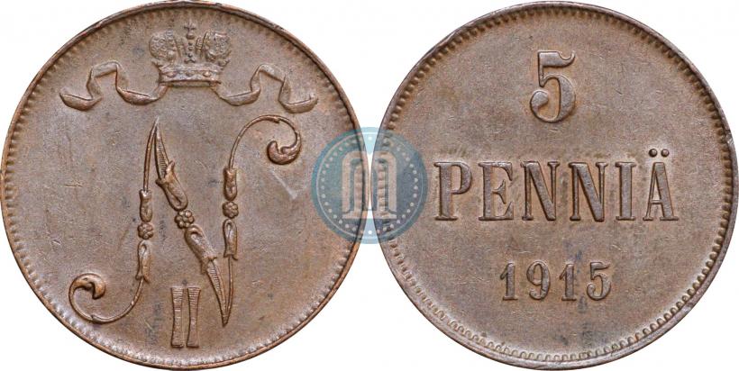Фото 5 пенни 1915 года  