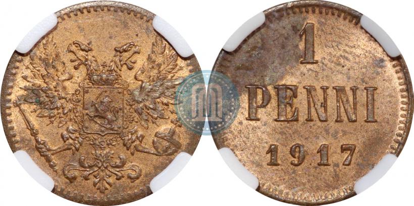 Фото 1 пенни 1917 года  