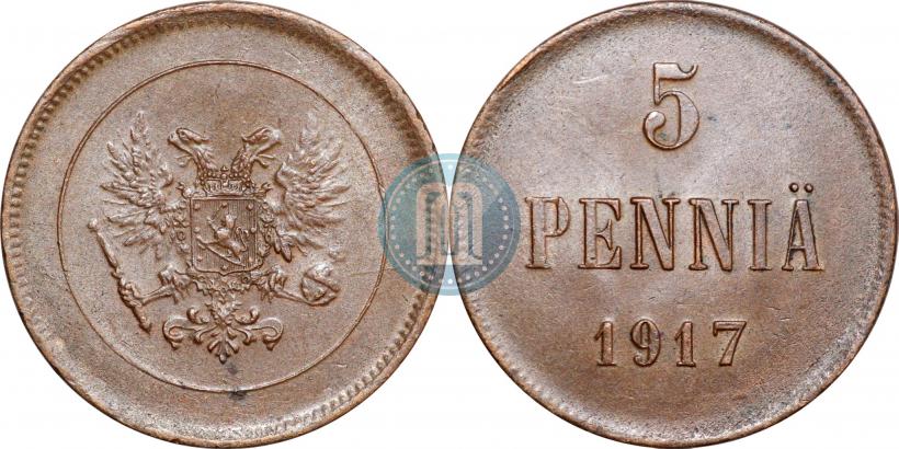 Фото 5 пенни 1917 года  