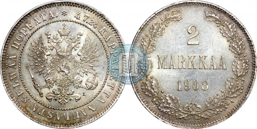 Picture 2 markkaa 1908 year L 