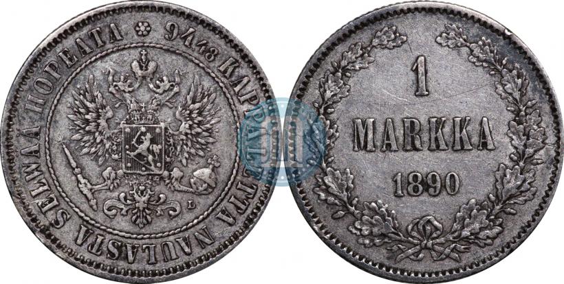 Picture 1 markka 1890 year L 