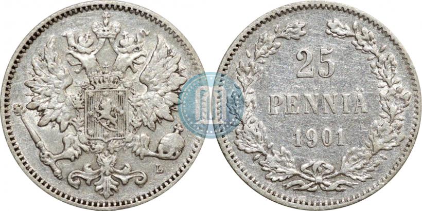 Фото 25 пенни 1901 года L 
