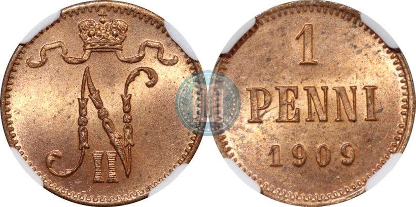 Picture 1 penni 1909 year  